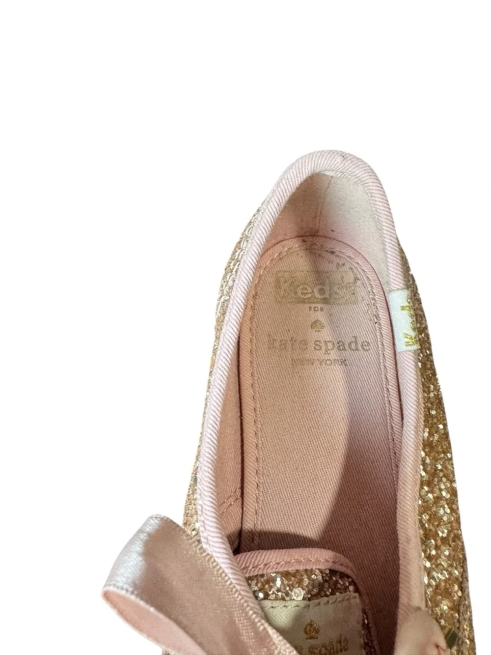Kate Spade New York x Keds Champion Rose Gold Glitter Sneakers - Size 6